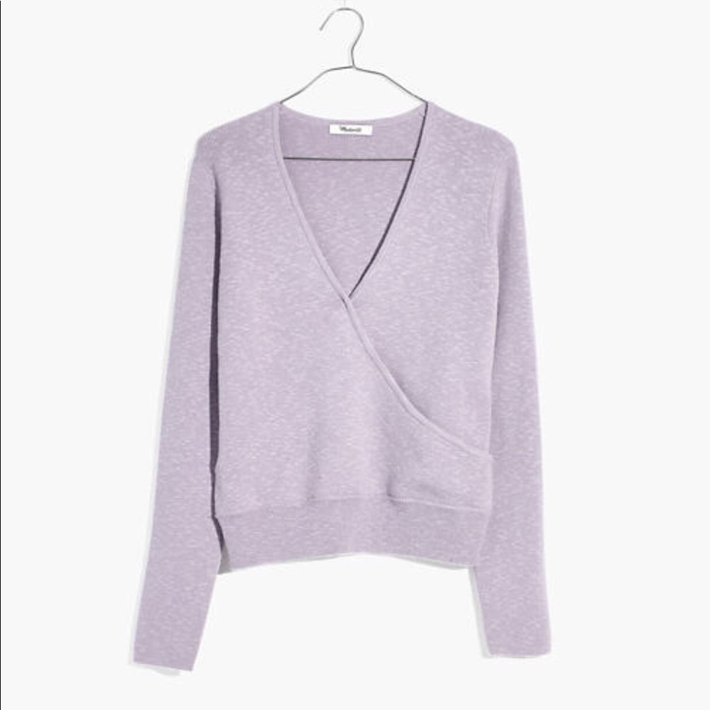 Madewell Wrap Front Pullover Sweater Sz M
